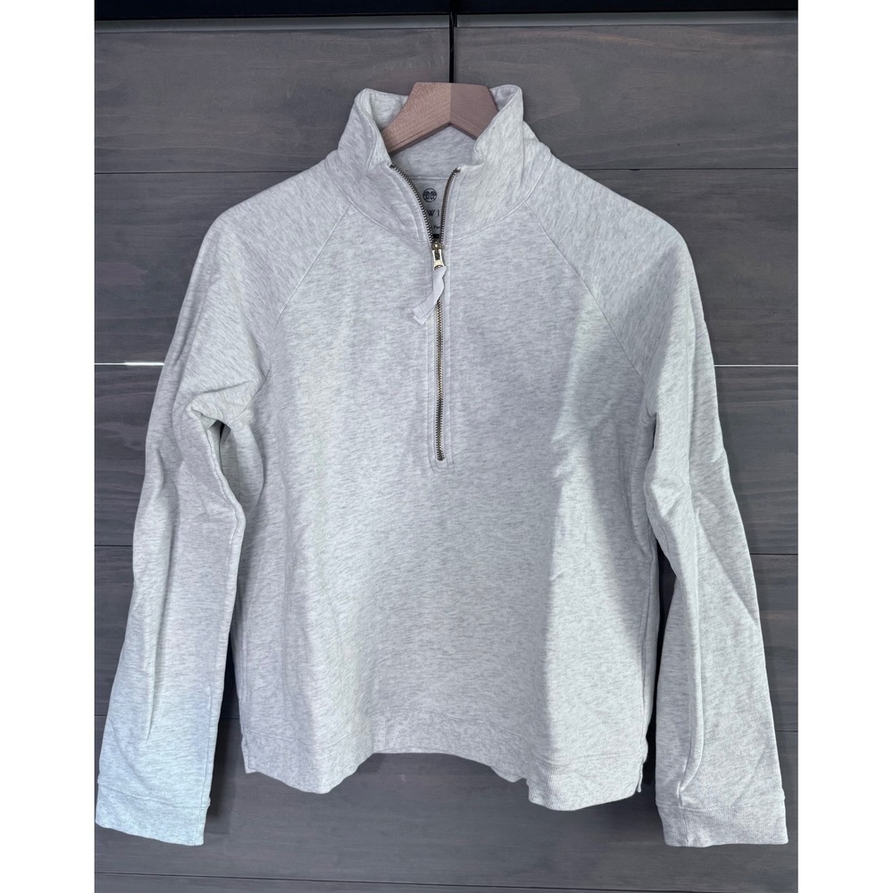 Renwick Golf‎ Solid 1/4 Zip Pullover Size Medium Light Gray